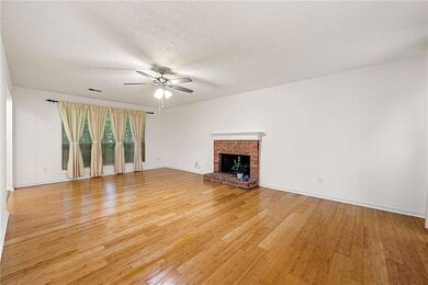 Open and inviting family room with a beautiful bri