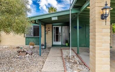 Covered front door