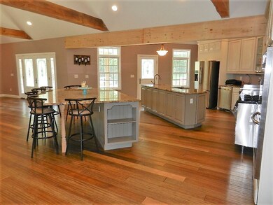 Kitchen view showing entrance doors