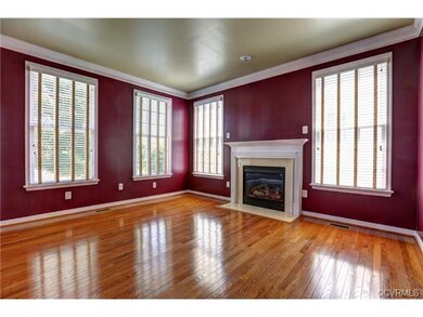 Living room with gas fireplace.