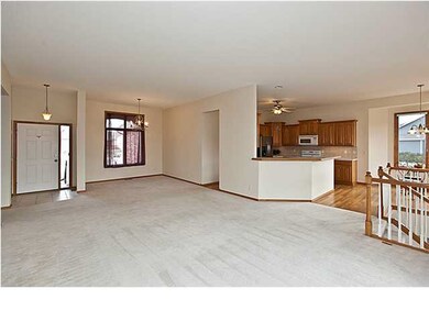 Living room, Dining room & Kitchen view
