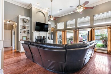 Living Room has Hardwood Flooring and a great View