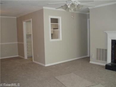 Living Room. The living has a wood burning fireplace