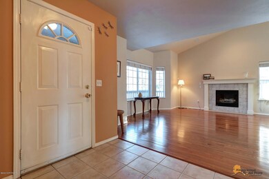 Tiled foyer & direct vent fireplace