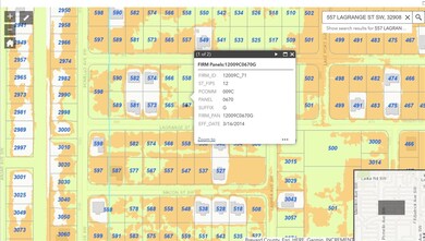 Flood zone information.   NO flood zone.