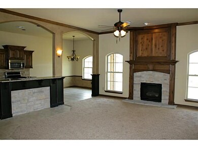 Living Room. stone bar and stone fireplace