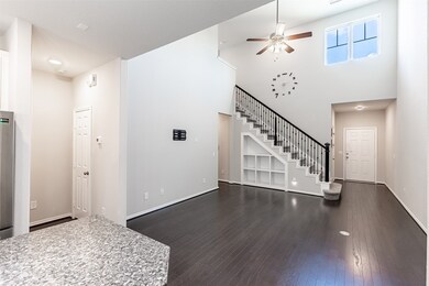 Two-story ceiling in family room