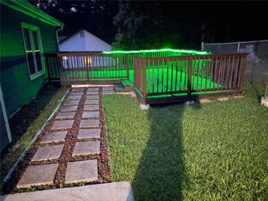 View of yard at twilight