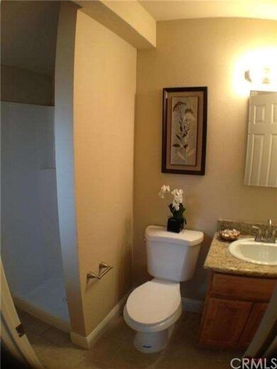 Master bath and shower with tile flooring, new van