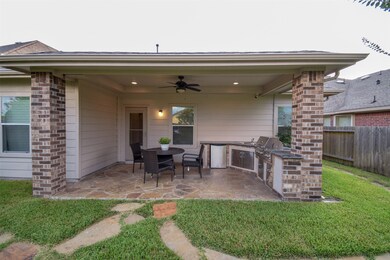 A complete set of outdoor kitchen
