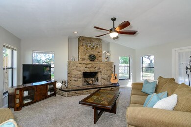Family room is quite spacious