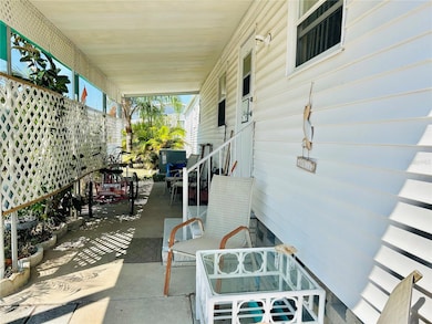Covered patio area and front door