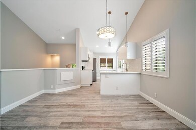 kitchen area, dining room