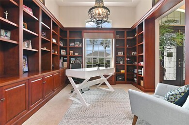 The office is located off of the foyer and has lot