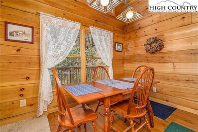 Dining area faces the stream/waterfall area and th