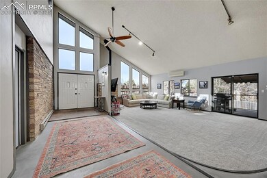 Entrance foyer with concrete flooring