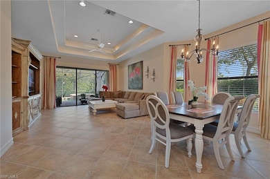Loads of light in the dining area