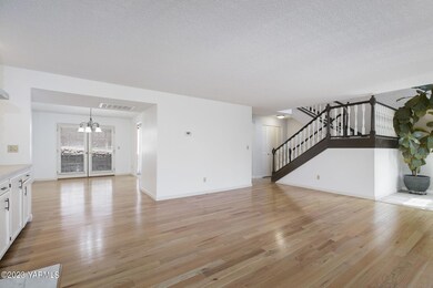 Living room into dining room