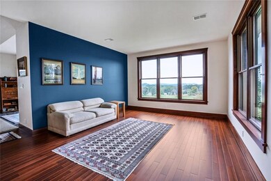 Formal living room with views south and west