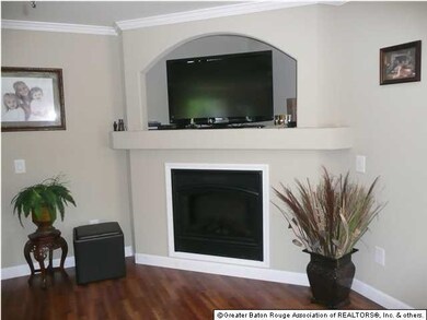Beautiful decorative fireplace with insert above f