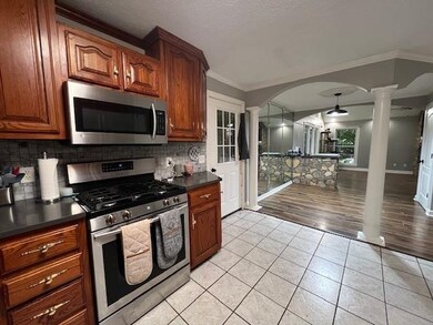 Kitchen featuring light hardwood / wood-style floo