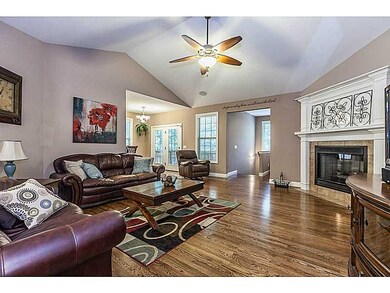 Living Room. The tall ceiling makes this large living room feel even more spacious.
