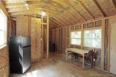 Interior of the cabin has been framed, with a sepa