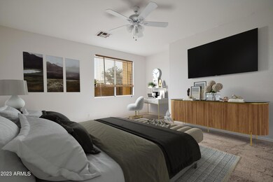 Master bedroom virtually staged