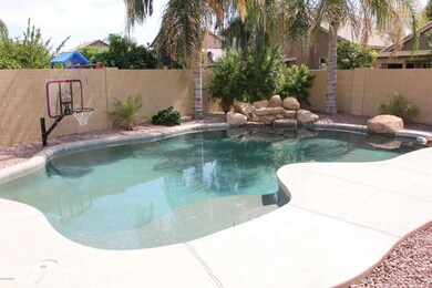 Sparking Pool with Rock Water Fall