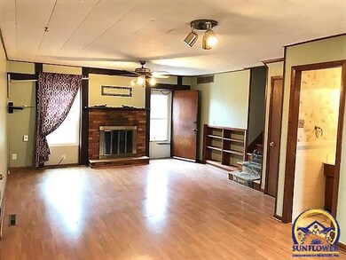 Walks out to beautiful stone patio.