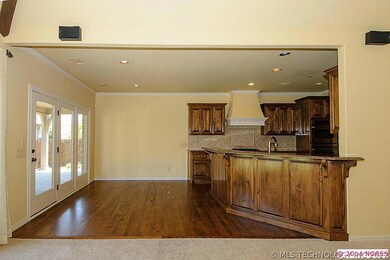 Making it a delight to entertain, the kitchen open