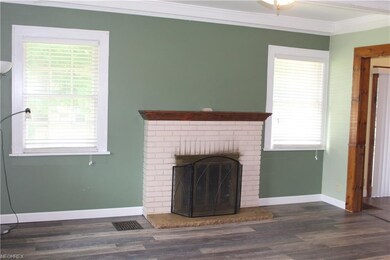 Living Room with wood burning fireplace
