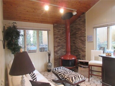 Family Room With Wood Stove