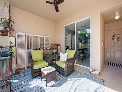 Deck featuring a patio and ceiling fan