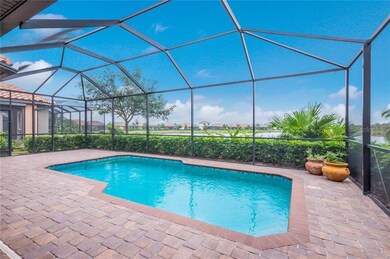 Pool overlooking pond