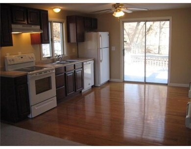 Kitchen. The new cherry kitchen in the first unit