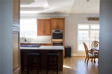 Kitchen with appliances with stainless steel finis