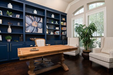 Executive Study with custom built in with soft close cabinets and deep drawers