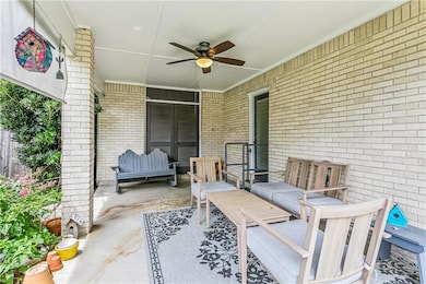 A great option to use your carport as a courtyard patio! Includes roll down shades & ceiling fan.