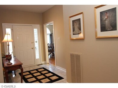 Foyer - Gracious entry hall with marble flooring, 