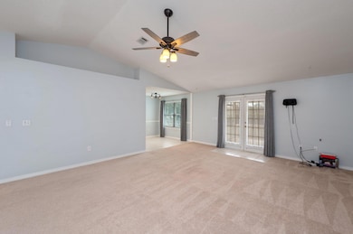 French doors to screened porch