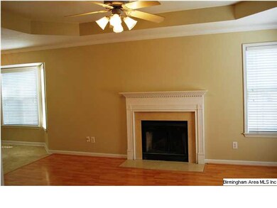 wood burning fireplace
