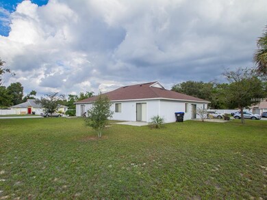 Large back and side yards with 2 patios