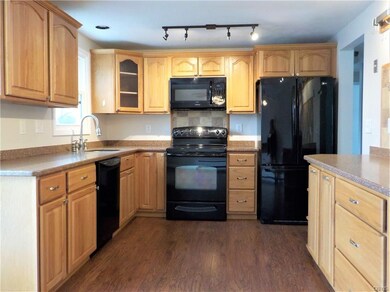 Updated Kitchen with plenty of cupboard space.