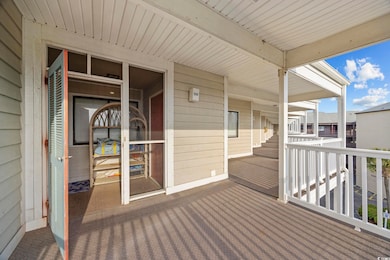 View of wooden deck