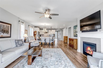 Cozy living room with gas fireplace