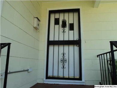 Covered front porch recently painted