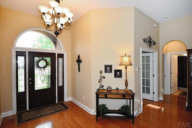 High Ceilings and Chandelier = Visual Appeal.