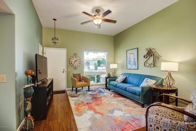 View of living room from kitchen