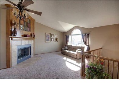 Living Room with Wood Burning Fireplace